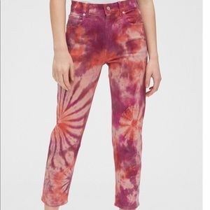 NWT/ GAP High Rise Tie-Dye Cheeky Straight Jeans / Sz 4